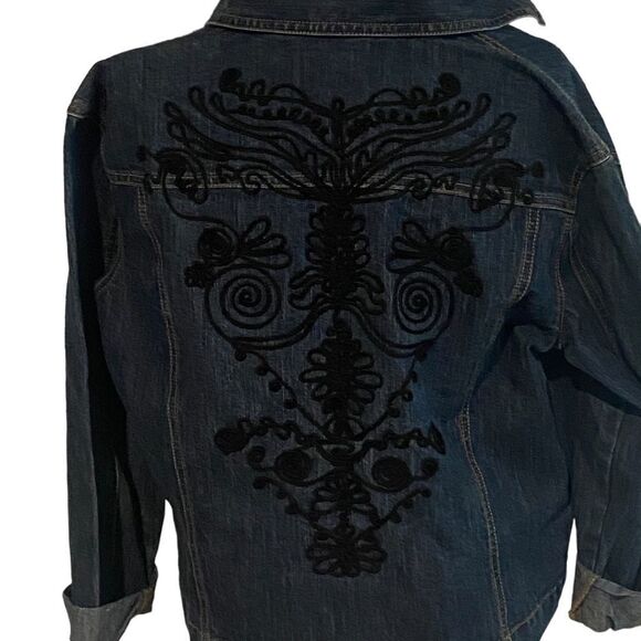 Chico’s size 1 (medium) jacket black accents perfect condition - Picture 1 of 2